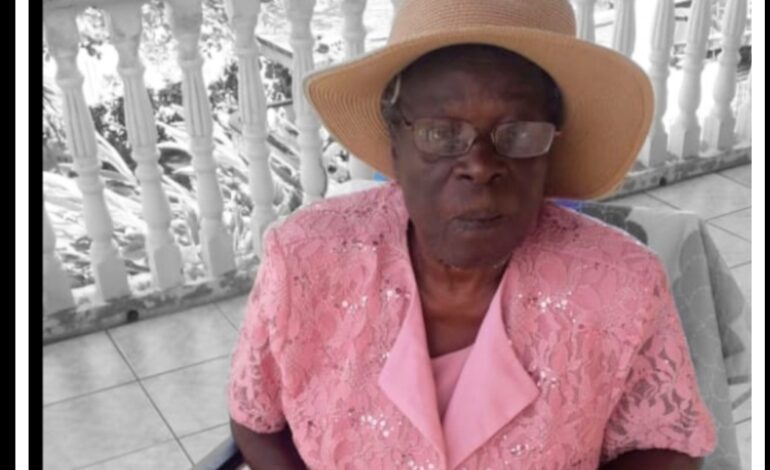Death Announcement of 88 year old Agatine Adora James better known as Mamtine of Marigot