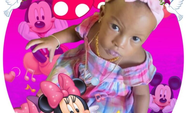Death Announcement of 18 months old Jernae Arianna Charles better known as “Miracle”, “Princess” and “Ahrie” of Marigot
