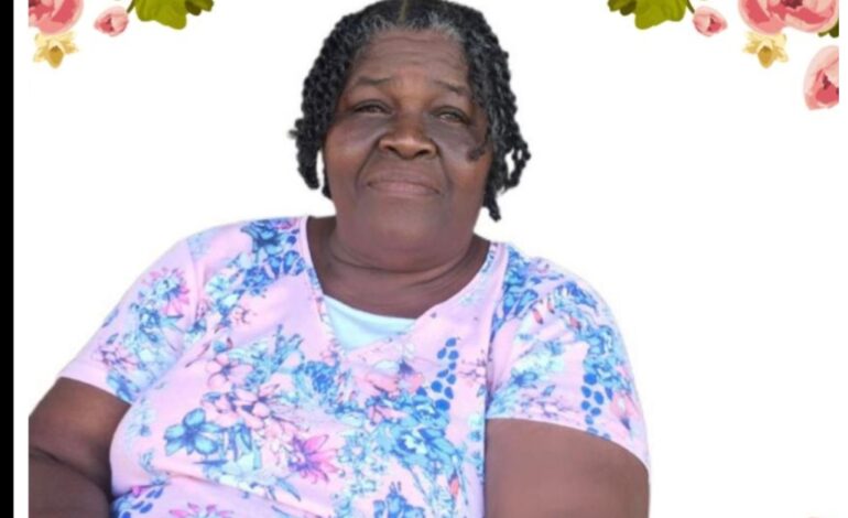  Death Announcement of 69-year-old Rita Maria Laudat better known as Rita of La Plaine who in resided in St. Croix.  
