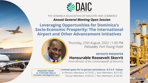 Notice of DAIC’s 2022 Annual General Meeting and Keynote Speaker, the Honourable Roosevelt Skerrit