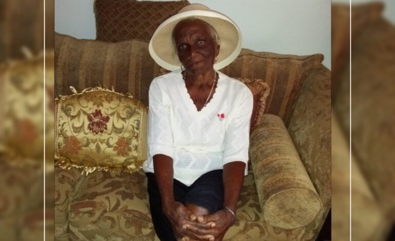 Death Announcement of 97 year old  Clemene Magdalene Richards nee Lawrence of Wesley