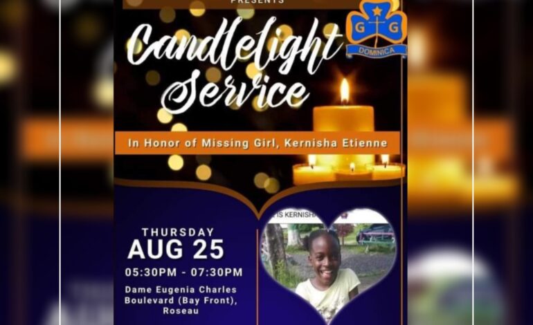 Girl Guides Association of Dominica Candlelight Service in Honor of Kernisha Etienne
