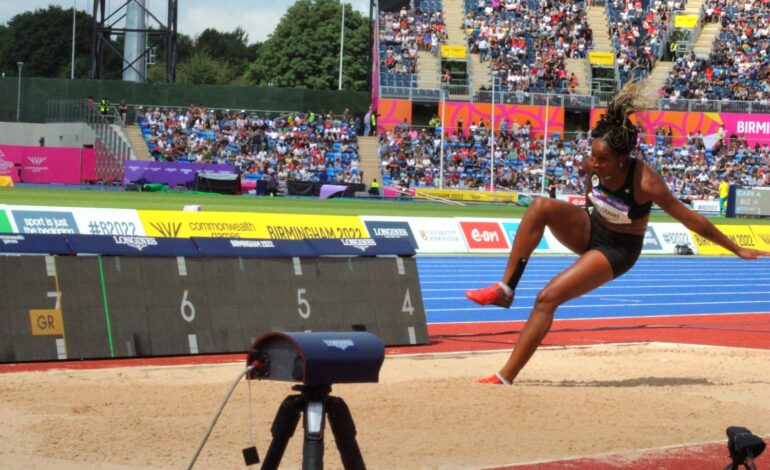 National female long jumper Mariah Toussaint didn’t make it out of the qualifying round
