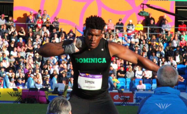 National record holder in the men’s shot put event Dillion Simon missed out on a spot at the Commonwealth Games