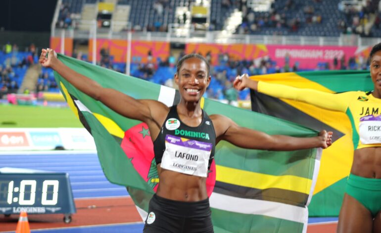  National record holder in the Women’s Triple Jump Event Thea Lafond secured Dominica’s first medal