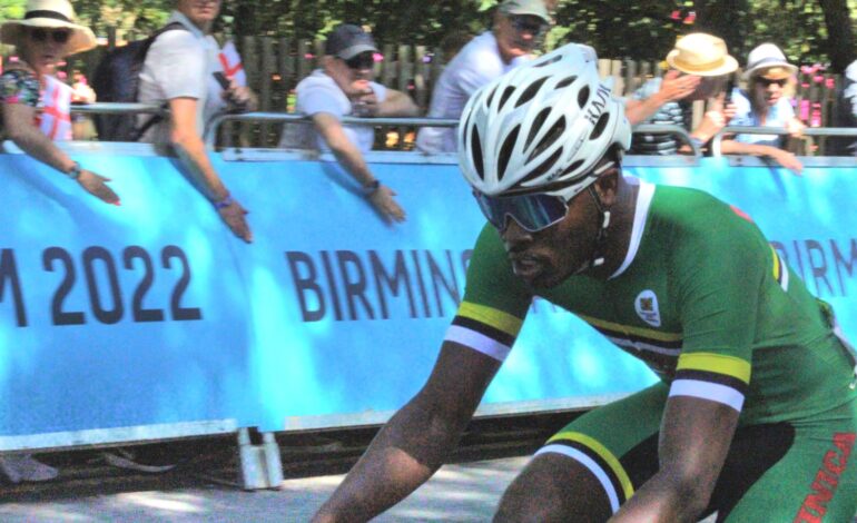 Dominican cyclists Kohath Baron and Kevon Boyd put up a great effort at the road cycling event