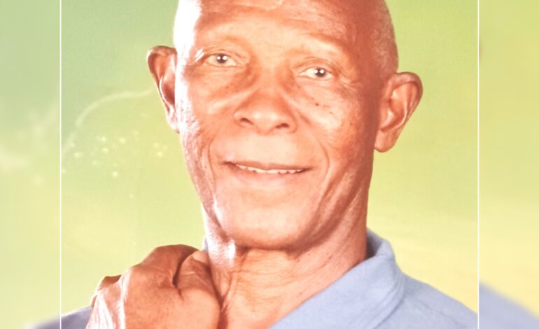 Death Announcement of 92 year old Arthur Thomas affectionately known as Uncle Jude of Canefield