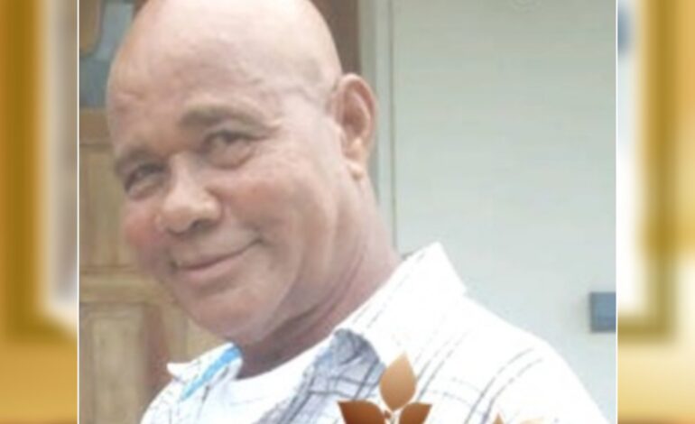Death Announcement of 74 year old Louis Jeremiah Durand better known as Jerry of Petite Soufriere