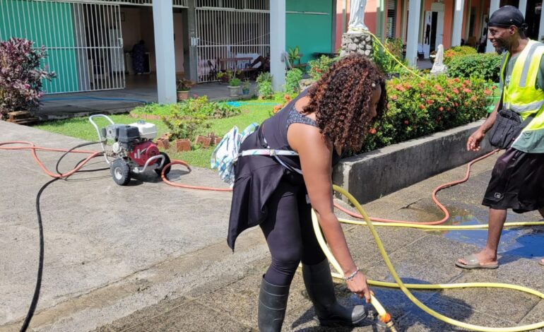 Dominica SiFoCol Alumni Association doing National Day of Community Service at The Dominica Infirmary, The Home for the Aged