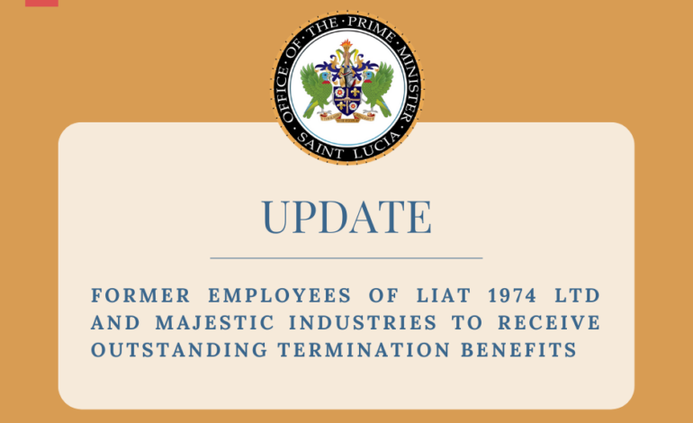 FORMER EMPLOYEES OF LIAT 1974 LTD AND MAJESTIC INDUSTRIES TO RECEIVE OUTSTANDING TERMINATION BENEFITS