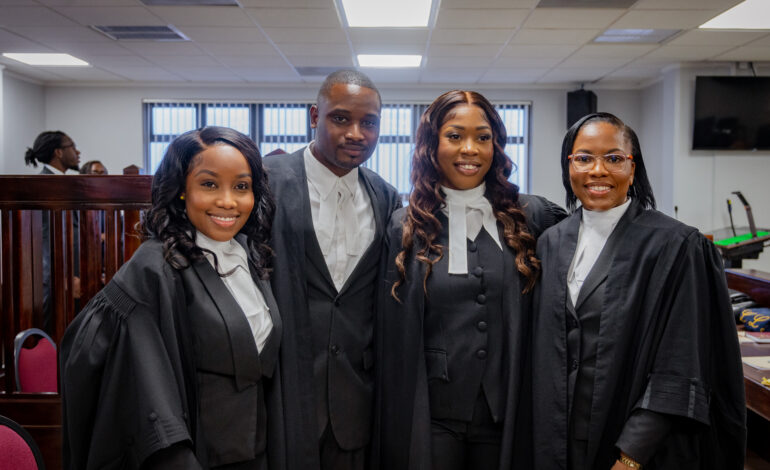 Four attorneys newly called to the Bar in Dominica