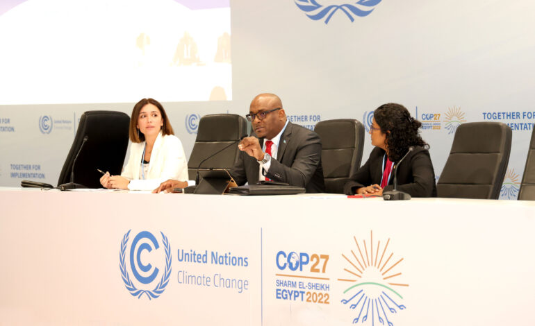 Government Minister in the OECS Makes Impassioned Plea for Climate Financing at COP27