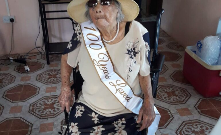 Death Announcement of 101 year old Etheline Elizee Laville also known as Ma Beso of Atkinson