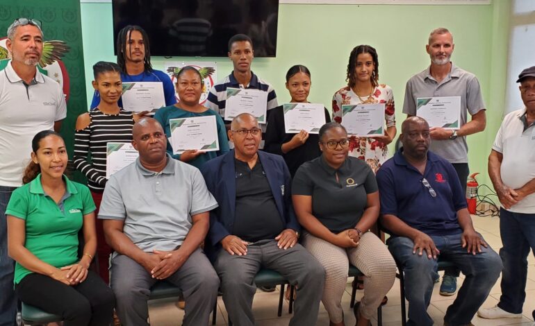 Football coaches  in the Salybia Community have received their D Liscense certification
