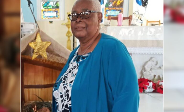 Death Announcement of 75 year old Sylvesia Christiana Savarin nee Joseph, better known as Ma Baba of Rodney Street, Portsmouth