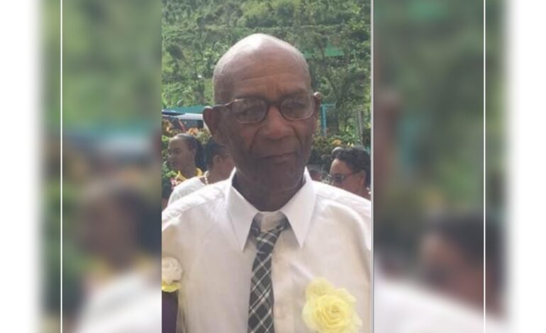 DEATH ANNOUNCEMENT OF 77 YEAR OLD GERALD LAZARE BETTER KNOWN AS JHEWAH OF PETITE SOUFRIERRE WHO RESIDED IN COTTAGE