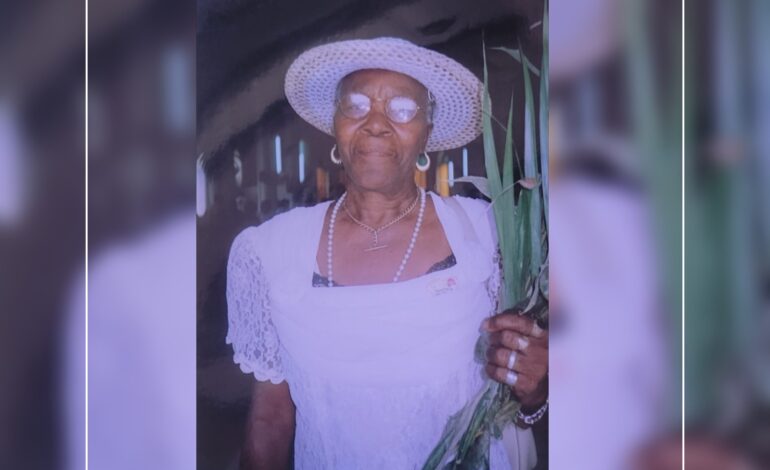  Death Announcement of 82 year old Githa Virginia Andrew of Colihaut