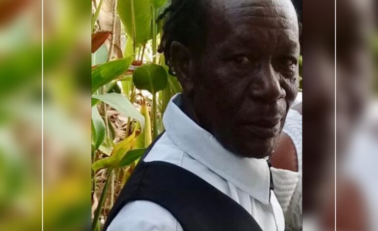DEATH ANNOUNCEMENT OF 70 YEAR OLD EDNY THOMAS BETTER KNOWN AS OW-NIE OR TI BOUG OF MONTINE, GRAND BAY