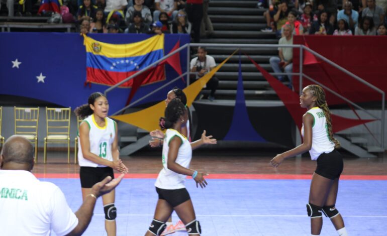 Another Tough day for the Dominica Girls Volleyball team at the ALBA Games in Venezuela on Sunday