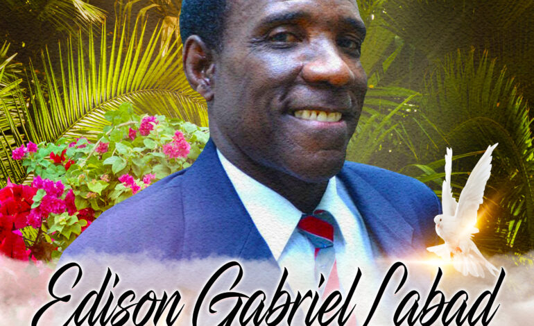  Death Announcement of 71 years old Edison Gabriel Labad of Newtown residing at Castle Comfort.
