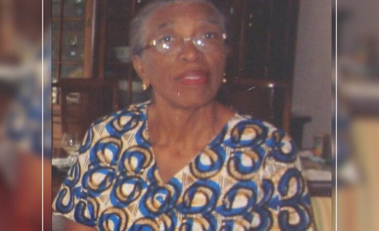 Death Announcement of 93 year old Henrietta Mary Birmingham also known as Fatty and Granny  of Laudat who resided at Church Lane Goodwill