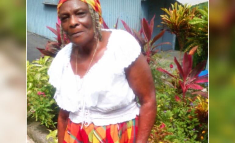 Death Announcement of Christine Watt-Birmingham better known as Asay a beloved resident of Tete Morne, Dominica