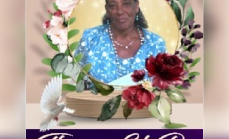 Death Announcement of 77 year old Theresa St. Rose of Giraudel