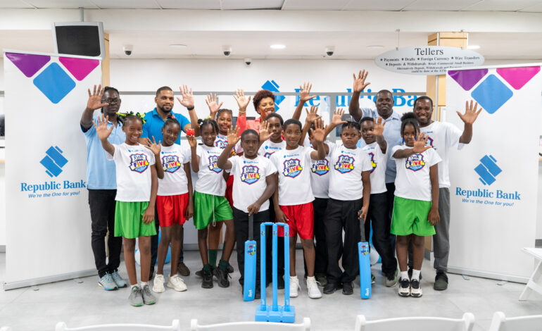  Republic Bank Launches Third Year of Its ‘Five for Fun’ Youth Cricket Initiative