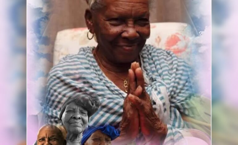 Death Announcement of 94 year old Elizabeth Lawrence nee Joseph affectionately known as Mamo/Bebet from Calibishie who resided at Woodford Hill