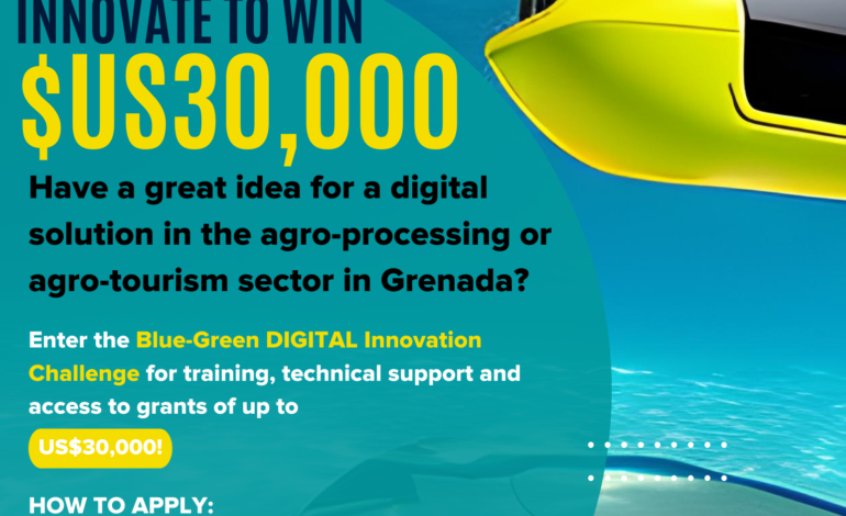 The Blue-Green Digital Innovation Challenge launched in Grenada with USD $30,000 at stake