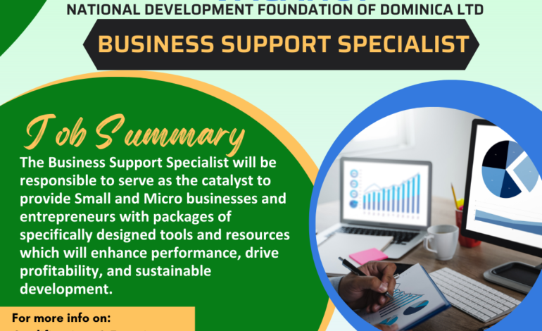 JOB ALERT – BUSINESS SUPPORT SPECIALIST