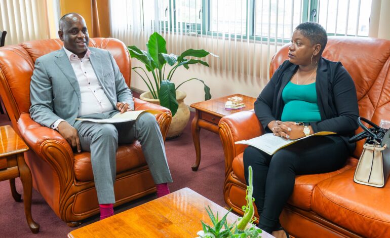 PM SKERRIT MEETS WITH OPPOSITION LEADER AND MEMBER FOR SALISBURY HON. JESMA PAUL