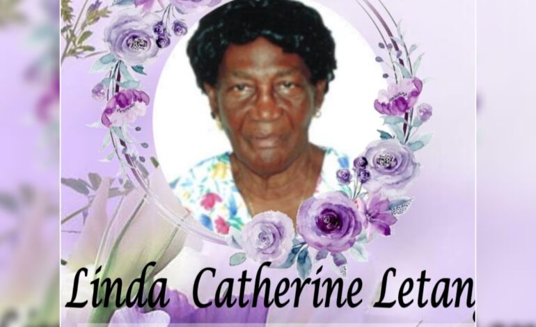 Death announcement for Mrs. Linda Catherine Letang nee Mills of Zicack, Portsmouth