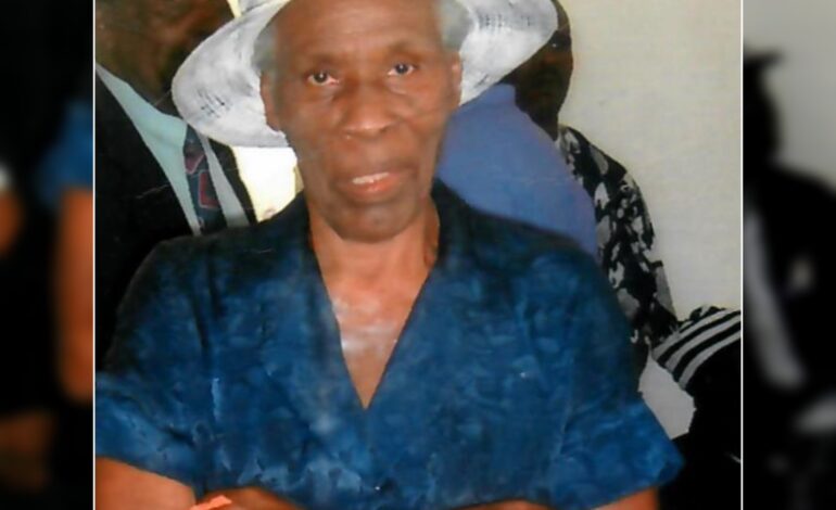  Death Announcement of 92 year old Clementina Germaine better known as Ali of St Joseph