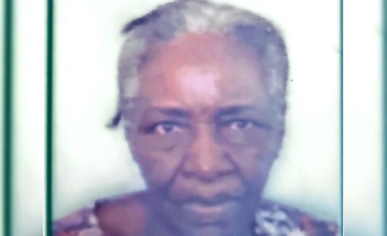 Death Announcement of 87 years old Eugenia Genia Celestine of Lagoon Portsmouth who resided in Savanne Paille.