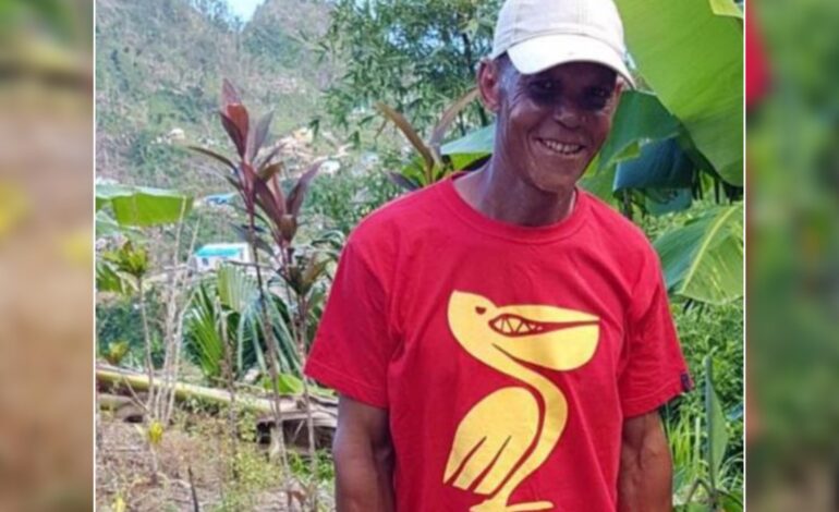 Death Announcement of 70 year old Romanus Lince Vigilant, better known as Yellowman of Good Hope