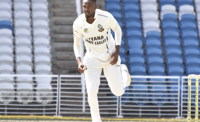  GUYANA HARPY EAGLES FAST BOWLER RONSFORD BEATON SUSPENDED FROM BOWLING