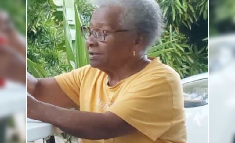 Death Announcement of 90-year-old Robelta Jeanne Lampécinado nee Paul born in Thibaud and resided in Guadeloupe