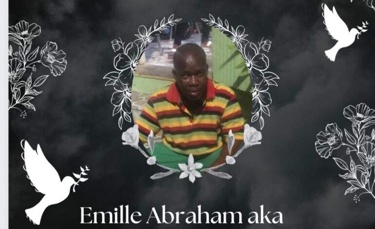 UPDATED: Death announcement of 62 year old Emille Abraham aka Ceasar or Smart of St. Joseph