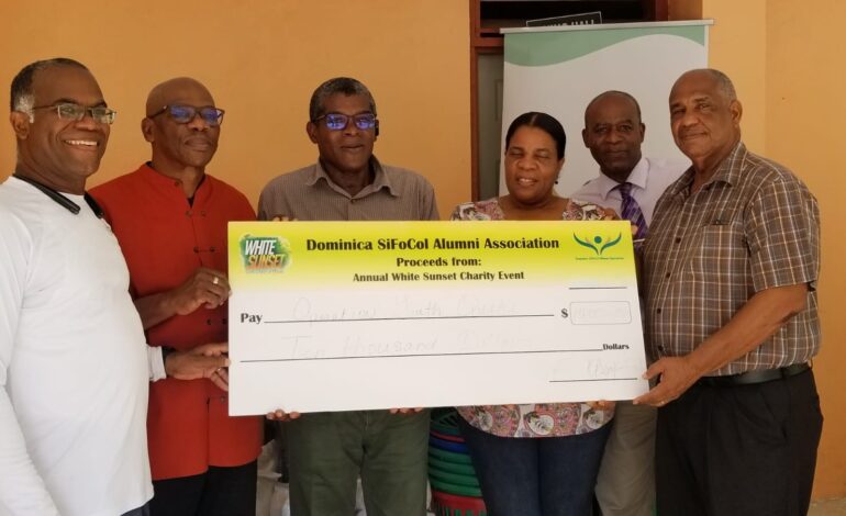Dominica SiFoCol Alumni Association Supports Operation Youth Quake with $10,000 In-Kind Donation