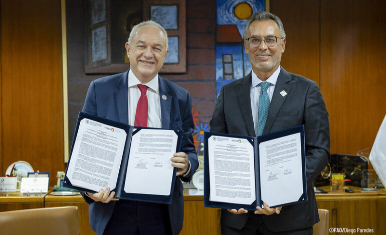 FAO and ALIDE sign agreement to promote agricultural and rural development in Latin America and the Caribbean