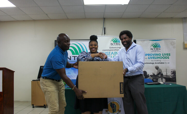National Telecommunications Regulatory Commission (NTRC) hands over 65 computers to the Dominica State College