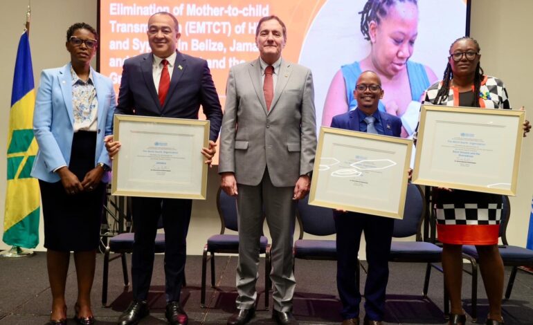 Belize, Jamaica and St. Vincent and the Grenadines eliminate mother-to-child transmission of HIV and Syphilis