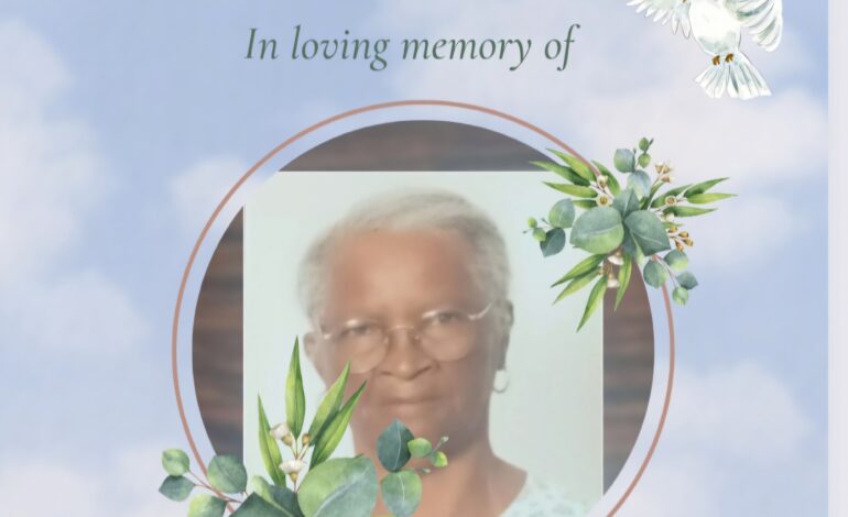 Death Announcement of 91 year old Theresa Tavernier, better known as “Ma T T” or “Sister T” of Roger, Canefield