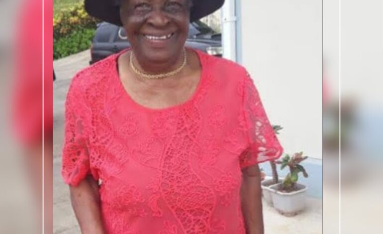 Death Announcement of  91 year old Jeanese Stephenson, nee Pascal better known as Teacher Jeanese, Teacher Zie, or Ma Steve of Grand Fond who resided at Riviere Cyrique and lately at Sylvania