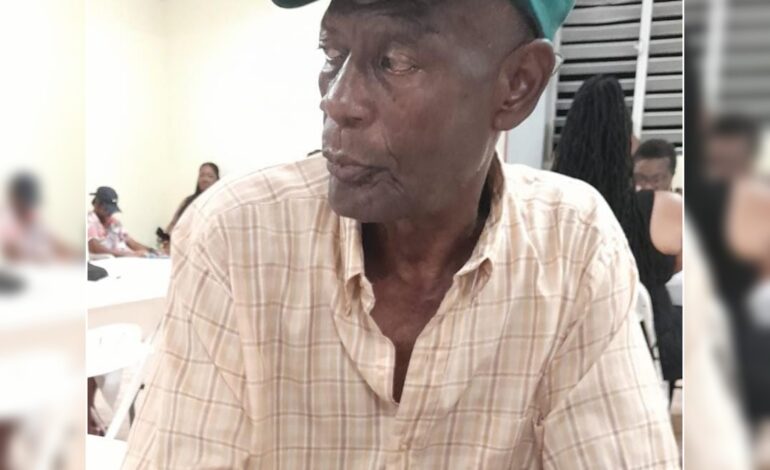 Death Announcement of 83-year-old Hermet Robinson, affectionately known as “Cruso” or “Enday” of Grand Fond, who reside in Bagatelle