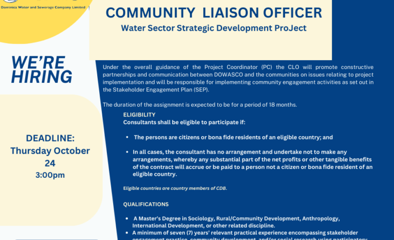 REQUEST FOR EXPRESSIONS OF INTEREST/COMMUNITY LIAISON OFFICER