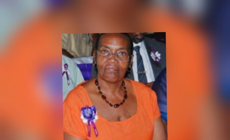 Death Announcement of Mrs. Margaret James-Vidal, of Marigot and a resident of St. Joseph