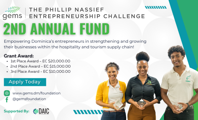 GEMS Foundation Launches Second Entrepreneurship Challenge Offering $45,000 XCD to Local Businesses