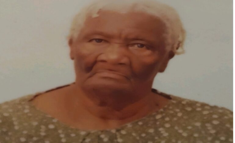 Death Announcement of 86 year old Martha Sandy also known as “Mamoe”born in Bense, resided in Calibishie